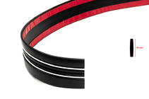 Чорний молдинг із хром смужкою на метраж sal97 (1 метр, 54 мм) фото 2