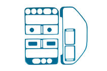 Накладки на панель (синій колір) фото 1