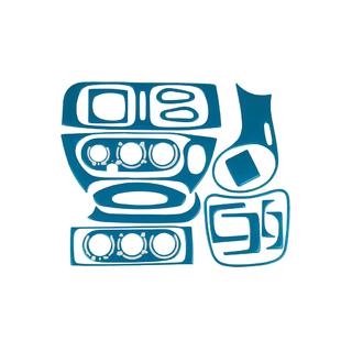 Накладки на панель 1999-2003 (синій колір) Renault Megane I 1996-2004 рр.