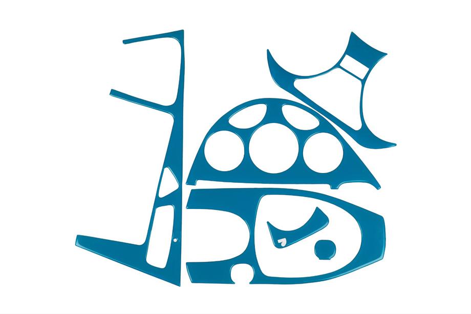 Ford Focus I 1998-2005 рр. Накладки на панель (синій колір) Image