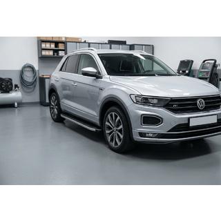Бокові пороги Fullmond (2 шт., Алюміній) Volkswagen T-Roc 2017-2025 рр. фото 1