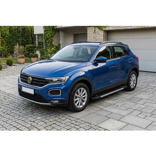 Бокові пороги RedLine V1 (2 шт., Алюміній) Volkswagen T-Roc 2017-2025 рр. фото 1