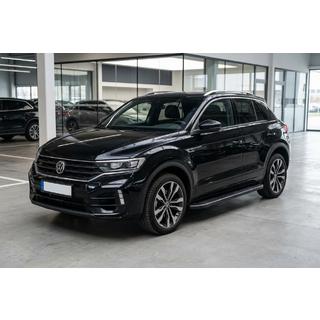 Бокові пороги Bosphore Black (2 шт., Алюміній) Volkswagen T-Roc 2017-2025 рр. фото 1