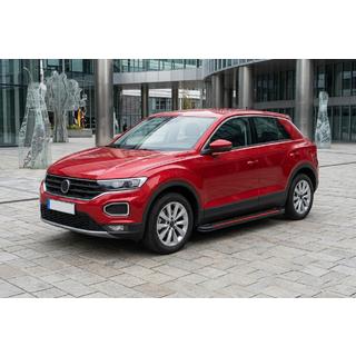 Бокові пороги Maya Red (2 шт., Алюміній) Volkswagen T-Roc 2017-2025 рр. фото 1