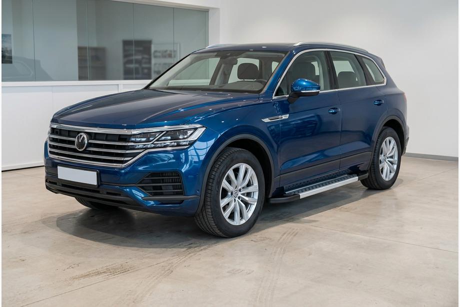 Volkswagen Touareg 2018- рр. Бокові пороги Vision New Grey (2 шт., Алюміній) Фото 1