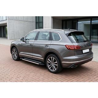 Бокові пороги RedLine (2 шт., Алюміній) Volkswagen Touareg 2018- рр. фото 1