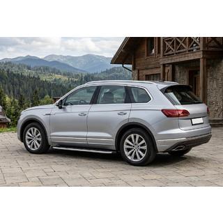 Бокові пороги Fullmond (2 шт., Алюміній) Volkswagen Touareg 2018- рр. фото 1