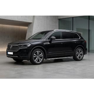 Бокові пороги Maydos V1 (2 шт., Алюміній) Volkswagen Touareg 2018- рр. фото 1