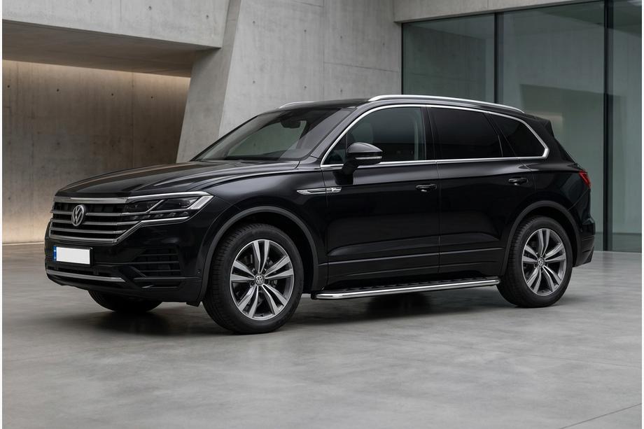 Volkswagen Touareg 2018- рр. Бокові пороги Maydos V1 (2 шт., Алюміній) Фото 1