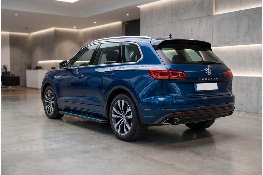 Volkswagen Touareg 2018- рр. Бокові пороги Maya Blue (2 шт., Алюміній) Фото 1
