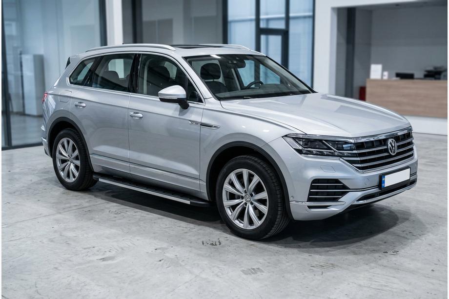 Volkswagen Touareg 2018- рр. Бокові пороги Duru (2 шт., Алюміній) Image