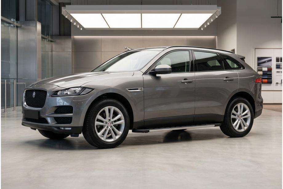 Jaguar F-PACE 2016- рр. Бокові пороги Duru (2 шт., Алюміній) Image