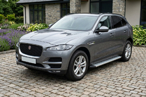 Jaguar F-PACE 2016- рр. Бокові пороги Maya V2 (2 шт., Алюміній) фото 1
