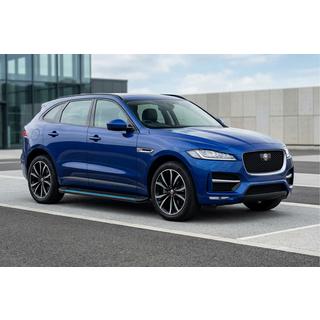 Бокові пороги Maya Blue (2 шт., Алюміній) Jaguar F-PACE 2016- рр. фото 1
