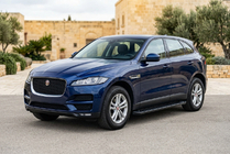 Jaguar F-PACE 2016- рр. Бокові пороги Allmond Black (2 шт., Алюміній) фото 1