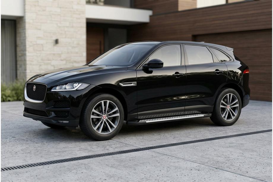 Jaguar F-PACE 2016- рр. Бокові пороги Allmond Grey (2 шт., Алюміній) Image