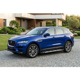 Бокові пороги Sunrise (2 шт., Алюміній) Jaguar F-PACE 2016- рр. фото 1