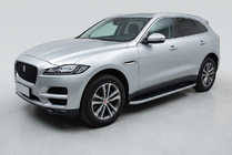 Jaguar F-PACE 2016- рр. Бокові пороги Tayga Grey (2 шт., Алюміній) фото 1