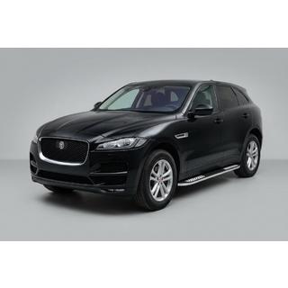 Бокові пороги Tayga V2 (2 шт., Алюміній) Jaguar F-PACE 2016- рр. фото 1