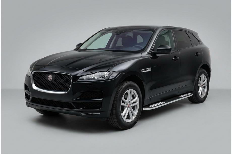 Jaguar F-PACE 2016- рр. Бокові пороги Tayga V2 (2 шт., Алюміній) Image