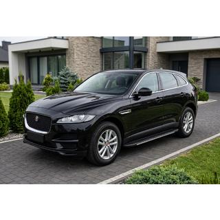 Бокові пороги Bosphorus Grey (2 шт., Алюміній) Jaguar F-PACE 2016- рр. фото 1