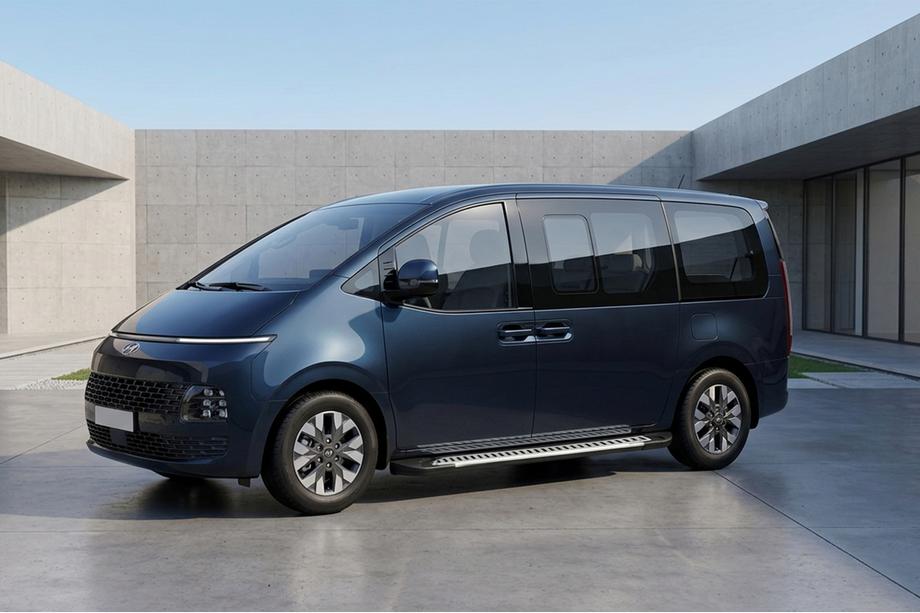 Hyundai Staria 2021- рр. Бокові пороги Line (2 шт., Алюміній) Image