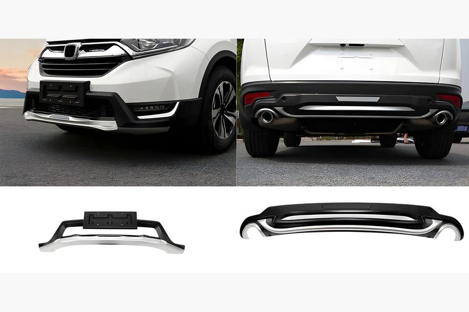 Honda CRV 2017-2022 рр. Передня та задня накладки 2016-2019 (2 шт) Фото 2