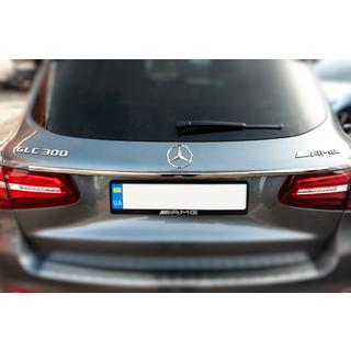 Хром планка над номером (нерж) Mercedes GLC X253 2015-2022 рр. фото 2