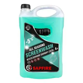 Всесезонный омыватель стекла -5°С 4 л SAPFIRE лайм (401172)