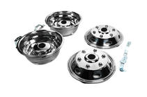 Volkswagen LT 1995-2006 рр. Ковпаки з нержавійки Exclusive V1 (2-котковий) фото 2