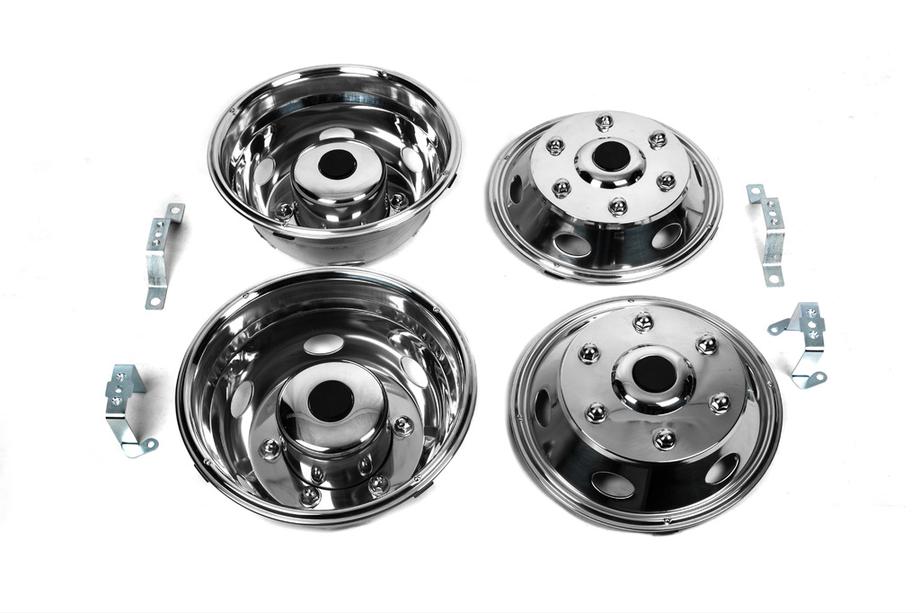 Volkswagen LT 1995-2006 рр. Ковпаки з нержавійки Exclusive V1 (2-котковий) Image