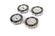 Mercedes Ковпачки на диски 71/75 мм без кільця (4 шт, чорні V2) фото 1