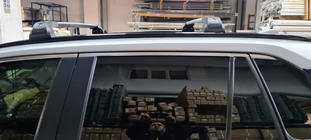 Toyota Rav 4 2019- рр. Поперечний багажник на інтегровані рейлінги Strong (2 шт) фото 6