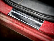 Nissan Qashqai 2010-2014 рр. Накладки на пороги (Carmos V2, 4 шт, нерж.) фото 3