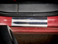 Nissan Qashqai 2010-2014 рр. Накладки на пороги (Carmos V2, 4 шт, нерж.) фото 4