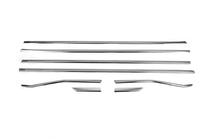 Honda Civic Sedan 2021- рр. Нижні молдинги стекол (8 шт, нерж) фото 6