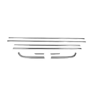 Нижні молдинги стекол (8 шт, нерж) Hyundai Bayon 2021- рр. фото 2