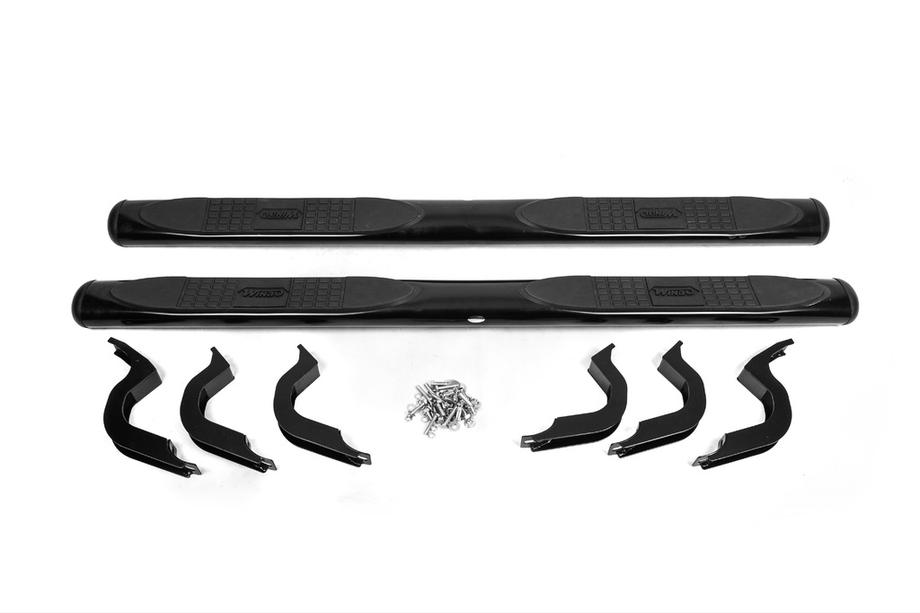Toyota FJ Cruiser 2006-2022 рр. Бічні труби B098602 (2 шт., нерж) (чорні) Фото 3