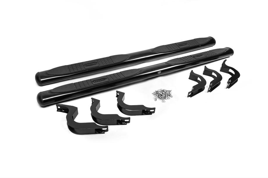 Toyota FJ Cruiser 2006-2022 рр. Бічні труби B098602 (2 шт., нерж) (чорні) Фото 1