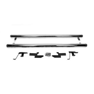 Бічні труби N1419 76мм (2 шт., нерж) Nissan X-trail T30 2002-2007 рр. фото 2