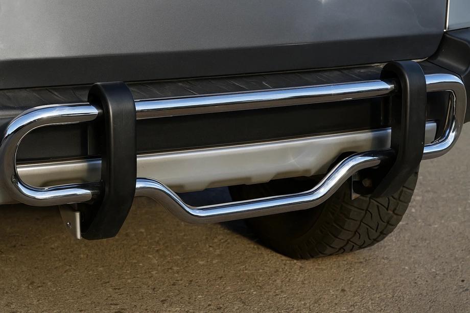 Toyota FJ Cruiser 2006-2022 рр. Задній захист D098616 (нерж.) Фото 2