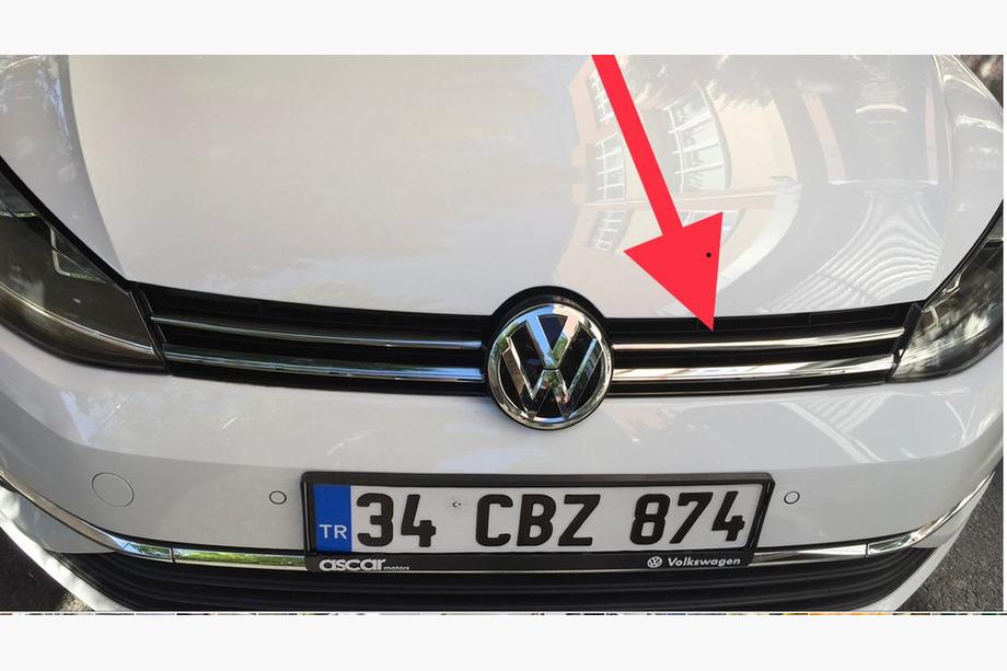 Volkswagen Golf 7/E-Golf 2012-2020 рр. Накладки на решітку 2017-2020 (нерж) Фото 2