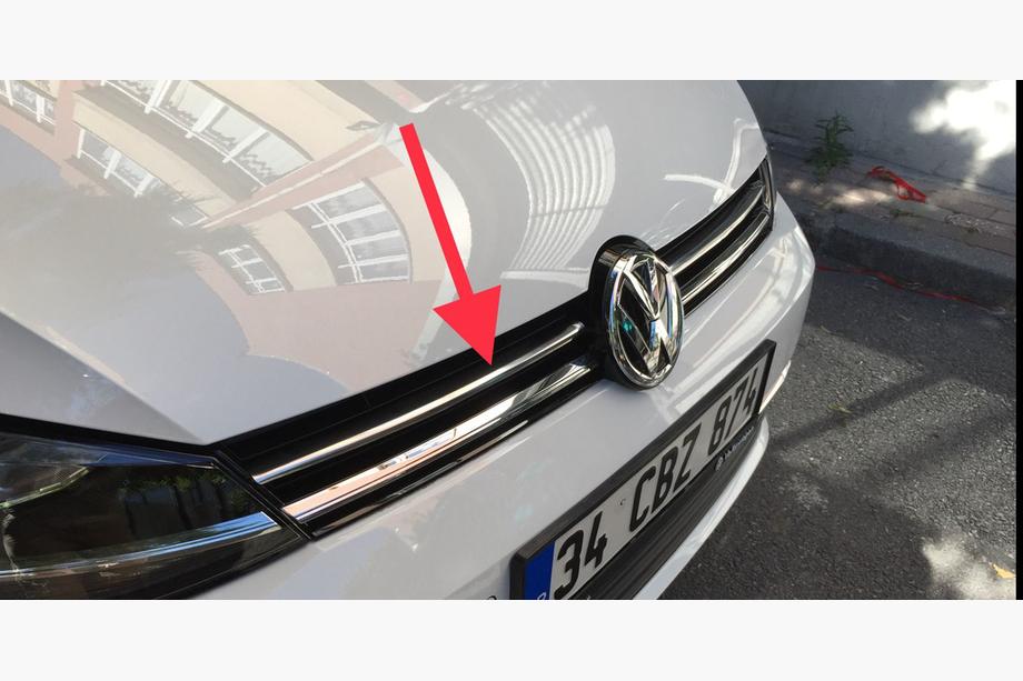 Volkswagen Golf 7/E-Golf 2012-2020 рр. Накладки на решітку 2017-2020 (нерж) Фото 3