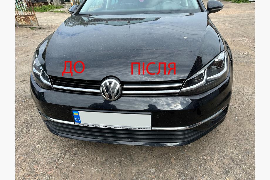 Volkswagen Golf 7/E-Golf 2012-2020 рр. Накладки на решітку 2017-2020 (нерж) Фото 1